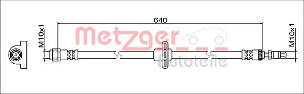 Metzger 4112083 Bremsschlauch FüR Bmw