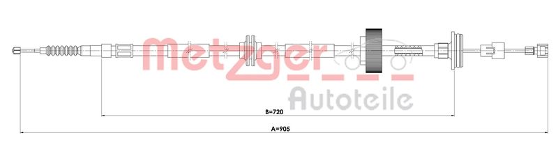 Metzger 1E.BW007 Seilzug, Feststellbremse FüR Bmw